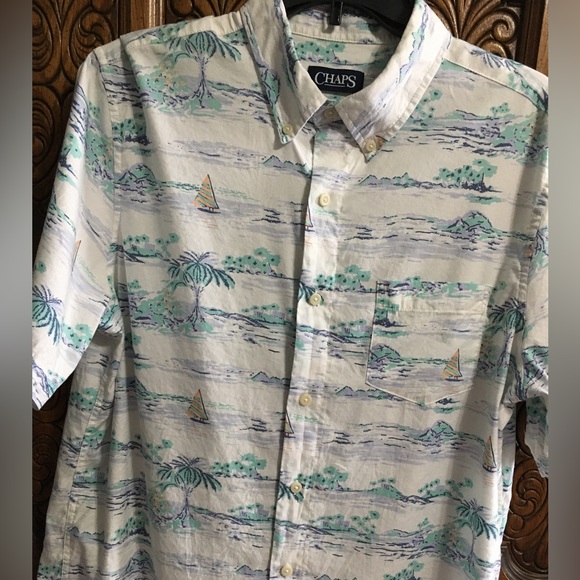 Mens Sailboat Button down and collar shirt. - Picture 13 of 14